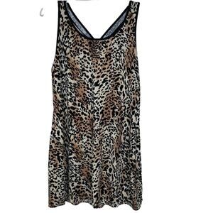 Animal Print Racerback Nightgown Medium